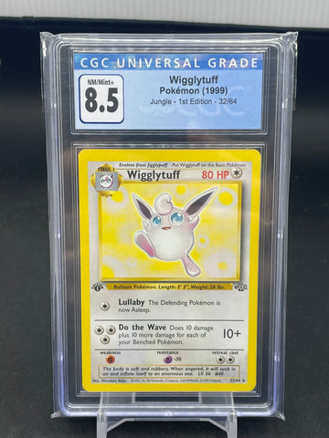 POKEMON - 1ST EDITION JUNGLE - WIGGLYTUFF - #32 - CGC 8.5