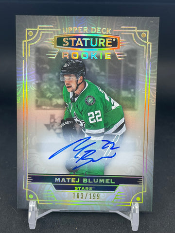 2022 UPPER DECK STATURE - ROOKIE - M. BLUMEL - #113 - #'D/199 - AUTOGRAPH - RC