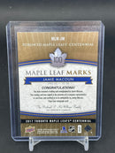 2017 UPPER DECK TORONTO MAPLE LEAFS CENTENNIALS - MAPLE LEAF MARKS - AUTOGRAPH CARDS - SELECT YOUR PLAYER