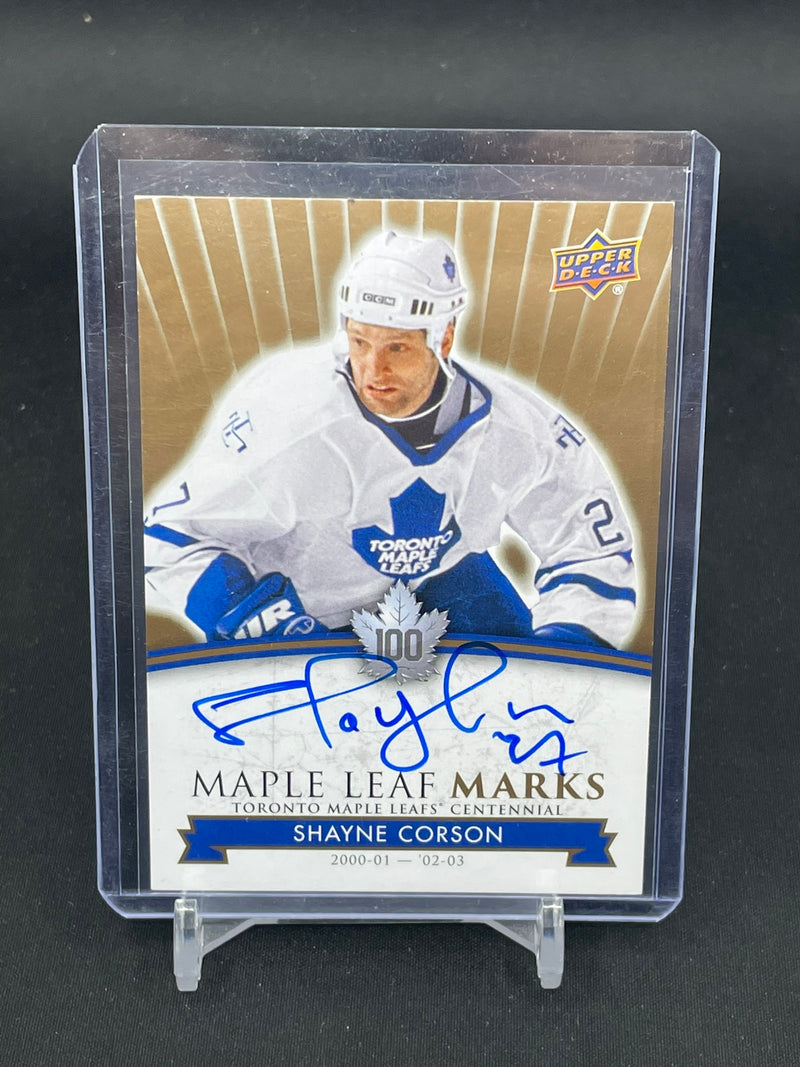 2017 UPPER DECK TORONTO MAPLE LEAFS CENTENNIALS - MAPLE LEAF MARKS - AUTOGRAPH CARDS - SELECT YOUR PLAYER