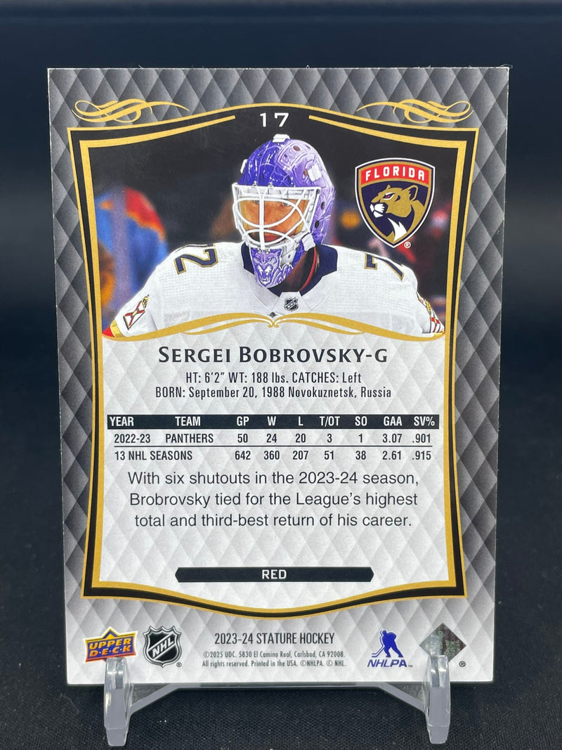 2023 UPPER DECK STATURE - RED - S. BOBROVSKY - #17 - #'D/249