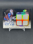 2009 UPPER DECK BLACK - BLACK ICE - P. ROY - #QJ-PR - #'D/25 - QUAD RELIC - AUTOGRAPH