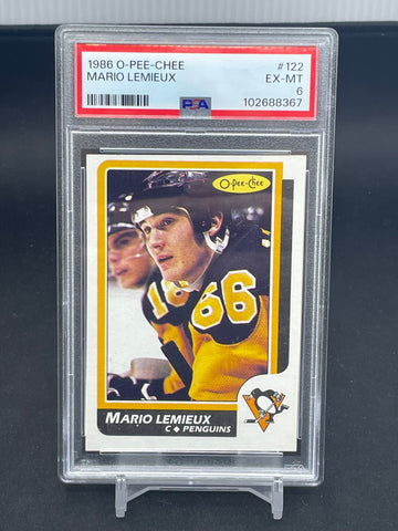 1986 O-PEE-CHEE - M. LEMIEUX - #122 - PSA 6