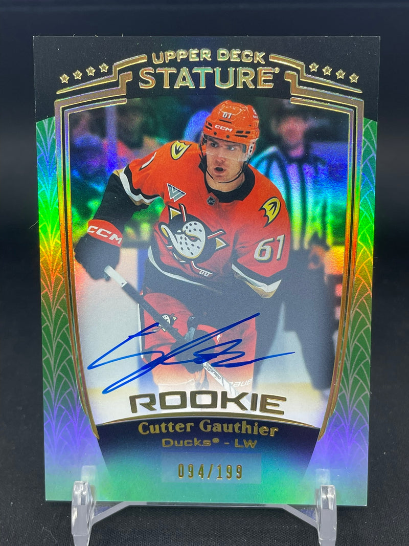 2024 UPPER DECK STATURE - AUTO GREEN - C. GAUTHIER - #38 - #'D/199 - AUTOGRAPH - RC