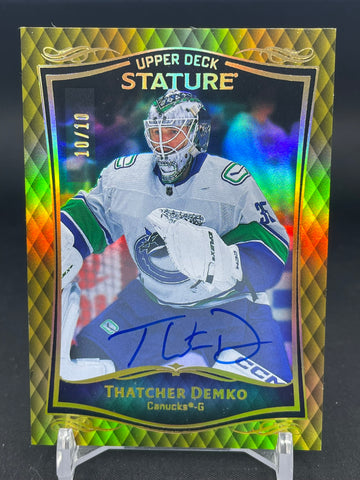2023 UPPER DECK STATURE - AUTO GOLD - T. DEMKO - #6 - #'D/10 - AUTOGRAPH