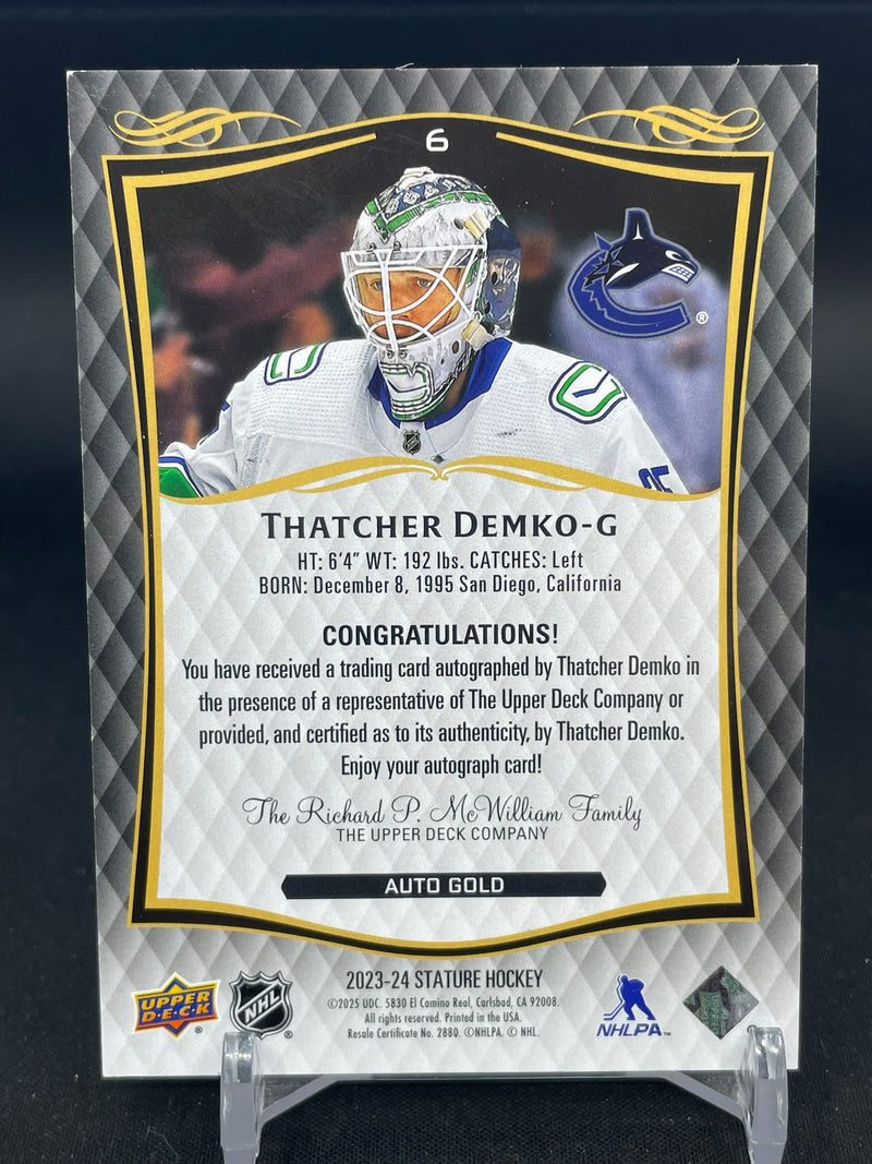 2023 UPPER DECK STATURE - AUTO GOLD - T. DEMKO - #6 - #'D/10 - AUTOGRAPH
