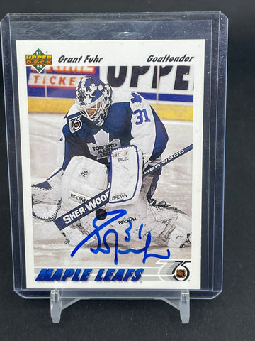 1991 UPPER DECK - G. FUHR - #553 - AUTOGRAPH