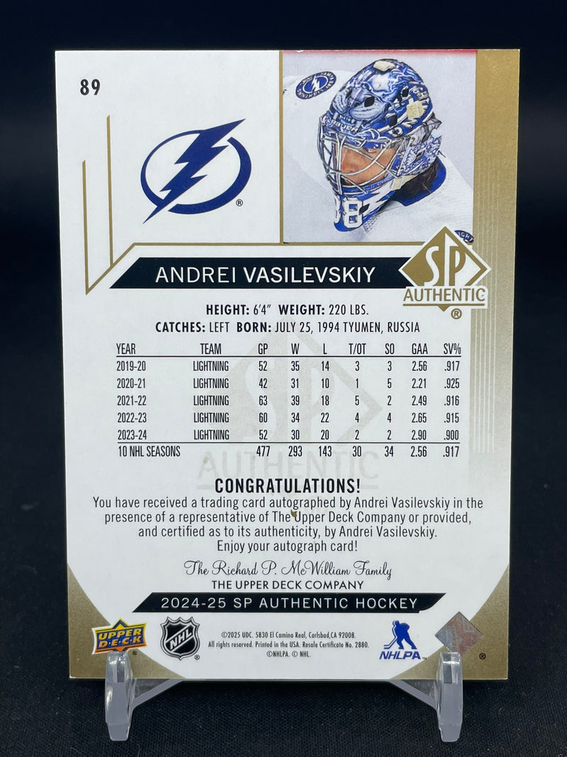 2024 UPPER DECK SP AUTHENTIC - BLACK/GOLD - A. VASILEVSKIY -