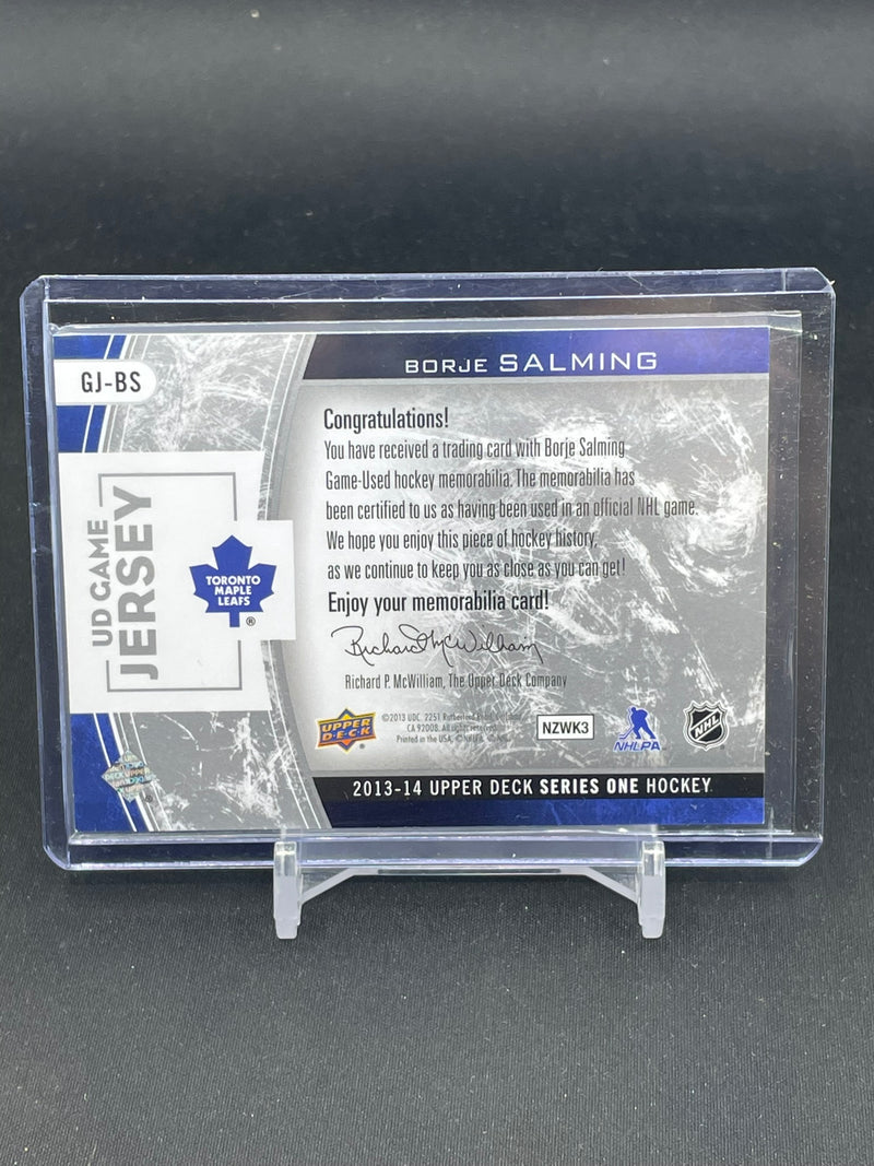 2013 UPPER DECK SERIES ONE - UD GAME JERSEY - B. SALMING -