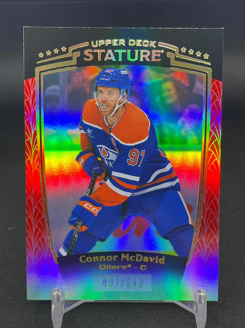 2024 UPPER DECK STATURE - RED - C. MCDAVID - #19 - #'D/249