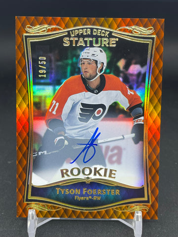 2023 UPPER DECK STATURE - AUTO ORANGE - T. FOERSTER - #44 - #'D/50 - AUTOGRAPH - RC