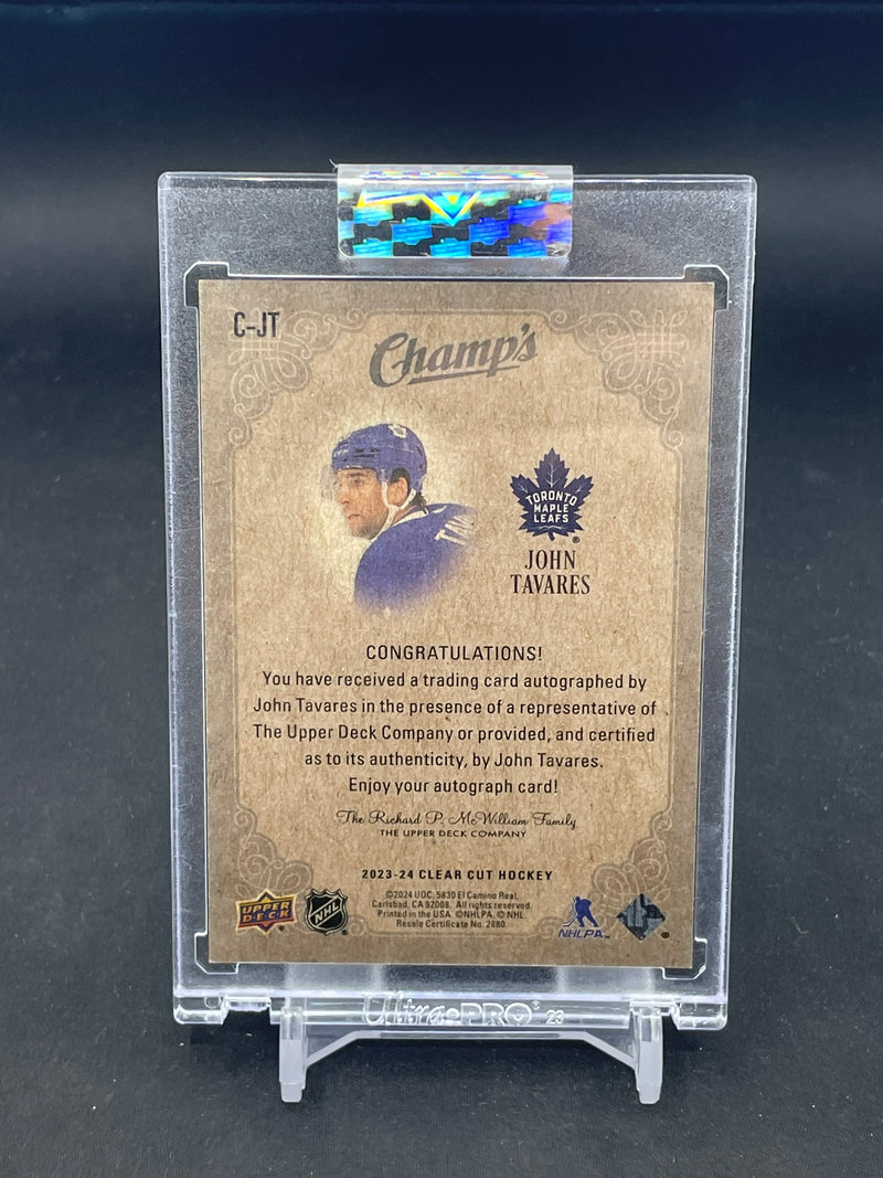 2023 UPPER DECK CLEAR CUT - CHAMPS - J. TAVARES - #C-JT - #'D/50 - AUTOGRAPH