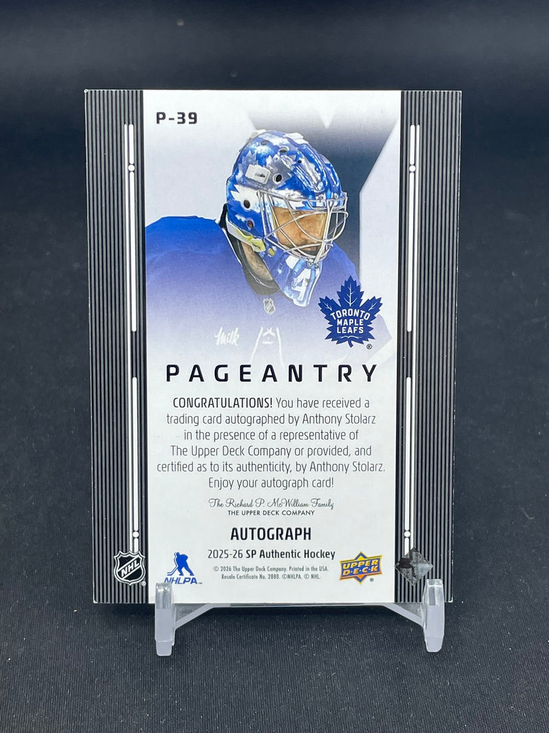 2025 UPPER DECK SP AUTHENTIC - PAGEANTRY - A. STOLARZ -