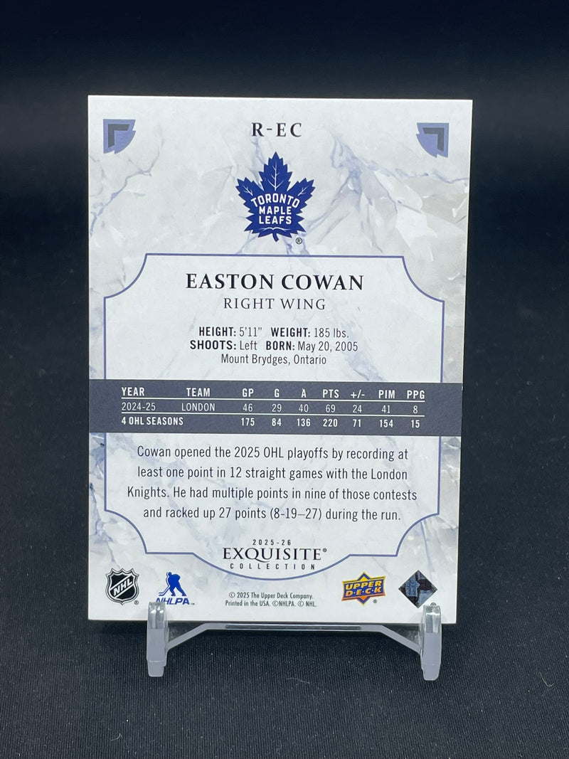 2025 UPPER DECK EXQUISITE - GOLD - ROOKIES - E. COWAN - #R-EC - #'D/99 - RC