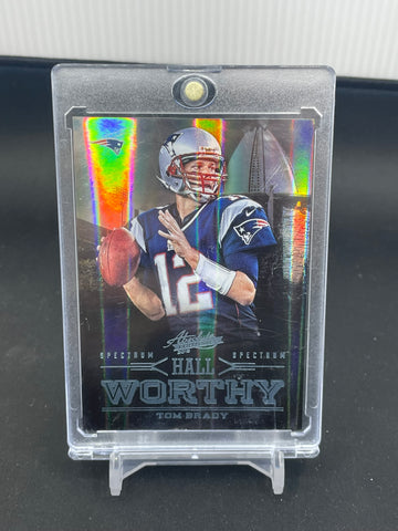 2012 PANINI ABSOLUTE - HALL WORTHY - T. BRADY - #7 - #'D/100