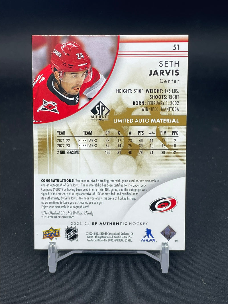 2023 UPPER DECK SP AUTHENTIC - LIMITED AUTO MATERIAL - S. JARVIS - #51 - #'D/100 - RELIC - AUTOGRAPH