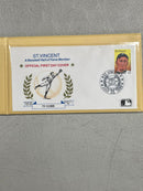 1993 SSCA HALL OF FAME LEGENDS - IN FIRST DAY COVERS - BABE RUTH - LOU GEHRIG - TY COBB