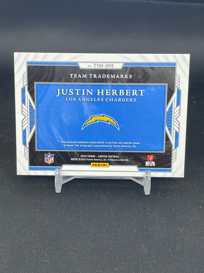 2022 PANINI LIMITED - TEAM TRADEMARKS - J. HERBERT - #TSM-JHE - #'D/5 - RELIC - AUTOGRAPH