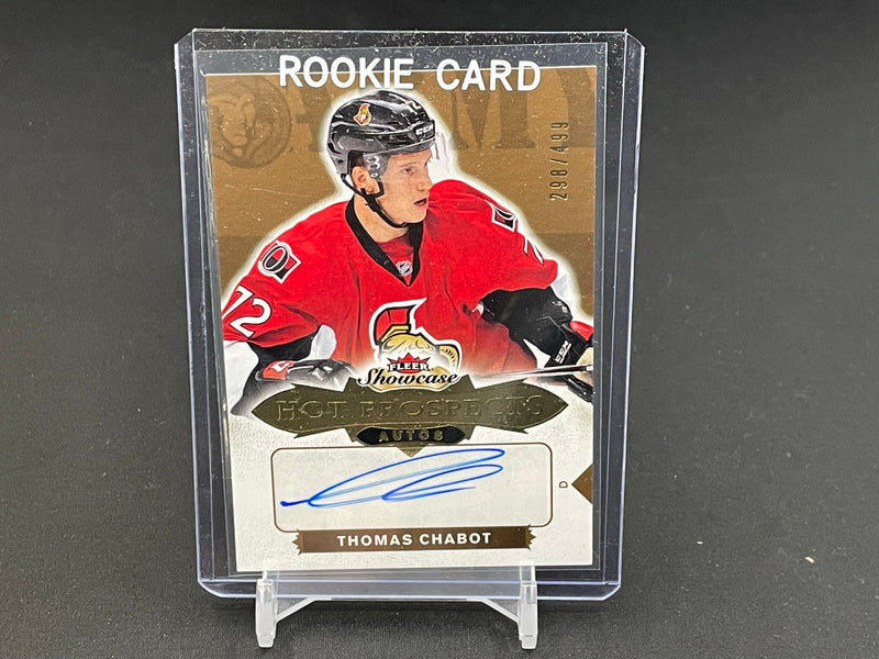 2016 FLEER SHOWCASE - HOT PROSPECTS AUTOS - T. CHABOT - #167 - #'D/499 - AUTOGRAPH - RC