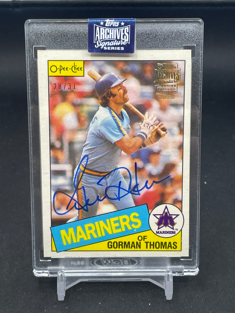 2020 TOPPS ARCHIVES SIGNATURE SERIES - G. THOMAS - #202 - #'D/31 - AUTOGRAPH