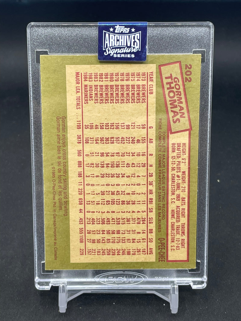 2020 TOPPS ARCHIVES SIGNATURE SERIES - G. THOMAS - #202 - #'D/31 - AUTOGRAPH
