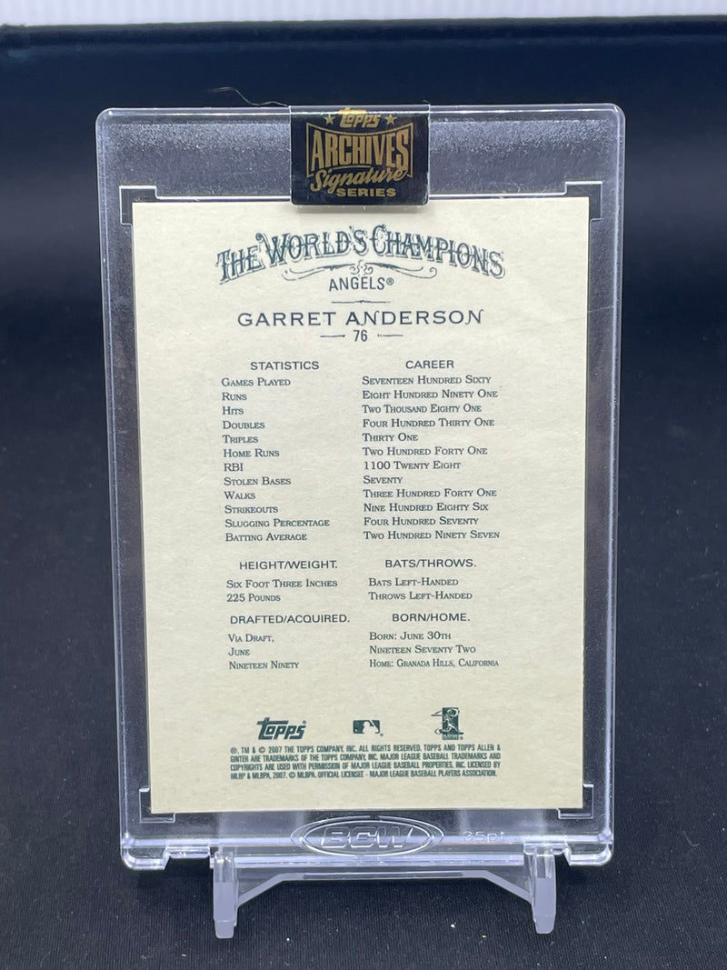 2021 TOPPS ARCHIVES SIGNATURE SERIES - G. ANDERSON - #76 - #'D/85 - AUTOGRAPH