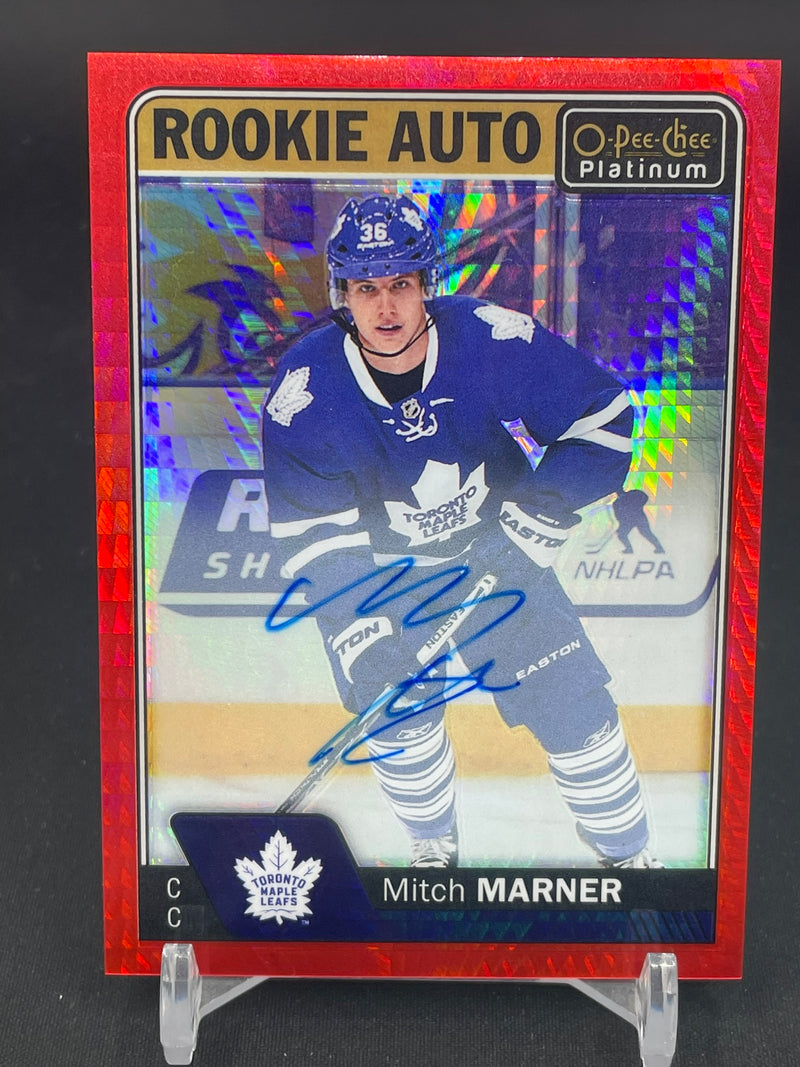 2016 UPPER DECK O-PEE-CHEE PLATINUM - RED PRISM - ROOKIE AUTO - M. MARNER - #R-MM - #'D/50 - AUTOGRAPH - RC
