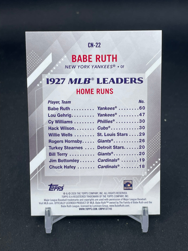 2026 TOPPS SERIES TWO - CROOKED NUMBERS - B. RUTH -