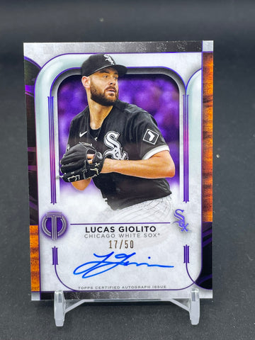 2022 TOPPS TRIBUTE - PURPLE - L. GIOLITO - #TA-LG - #'D/50 - AUTOGRAPH