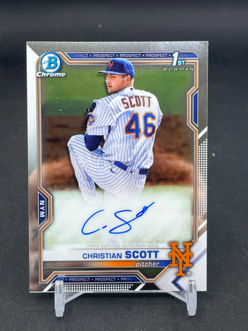 2021 TOPPS BOWMAN CHROME - 1ST BOWMAN - C. SCOTT - #CDA-CS - AUTOGRAPH