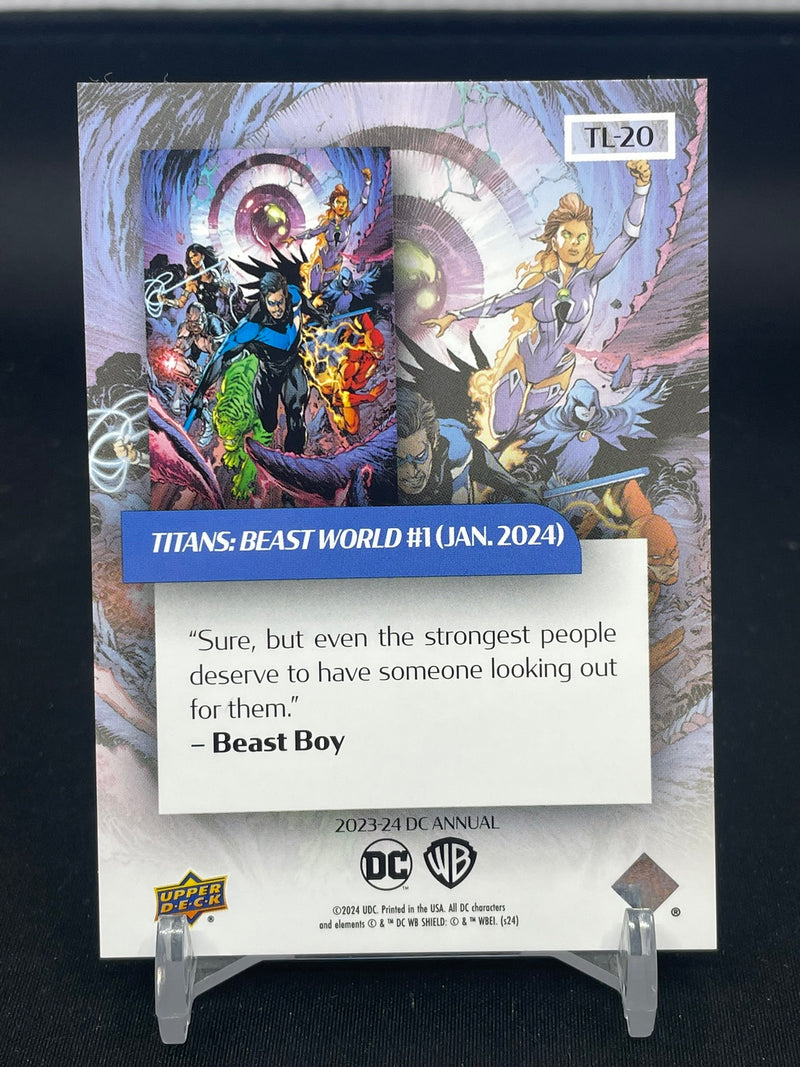 2023 UPPER DECK DC ANNUAL - TITANS LENTICULAR - BEAST WORLD #1 - #TL-20