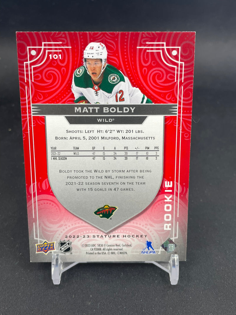 2022 UPPER DECK STATURE - RED ROOKIE - M. BOLDY - #101 - #'D/33 - RC