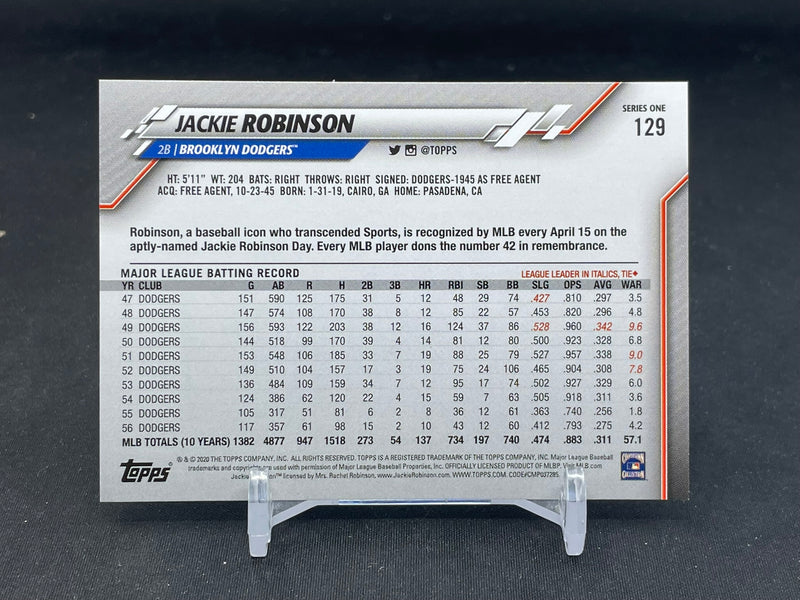 2020 TOPPS SERIES ONE - LEGENDS VARIATION SHORT PRINT - J. ROBINSON -