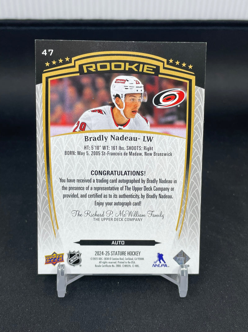 2024 UPPER DECK STATURE - AUTO - ROOKIE - B. NADEAU -