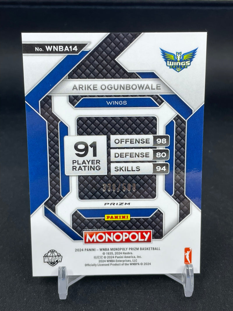 2024 PANINI PRIZM MONOPOLY WNBA - GOLD MILLIONAIRE SHIMMER - A. OGUNBOWALE - #WNBA14 - #'D/500