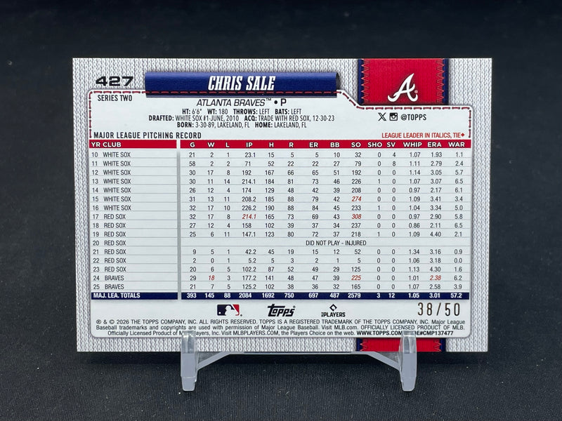 2026 TOPPS SERIES TWO - GOLD - C. SALE - #427 - #'D/50