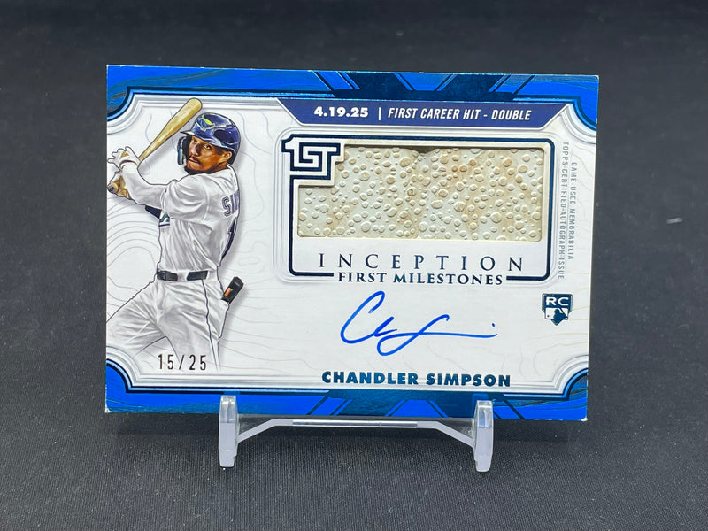 2025 TOPPS INCEPTION - BLUE - FIRST MILESTONES - C. SIMPSON - #FMAR-CSI - #'D/25 - RELIC - RC