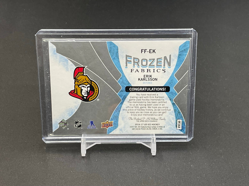 2016 UPPER DECK ICE - FROZEN FABRICS - E. KARLSSON -