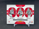 2019 PANINI ABSOLUTE - BLUE - TEAM TRIOS - S. WATKINS / P. MAHOMES II / T. KELCE - #TT-KC - #'D/50