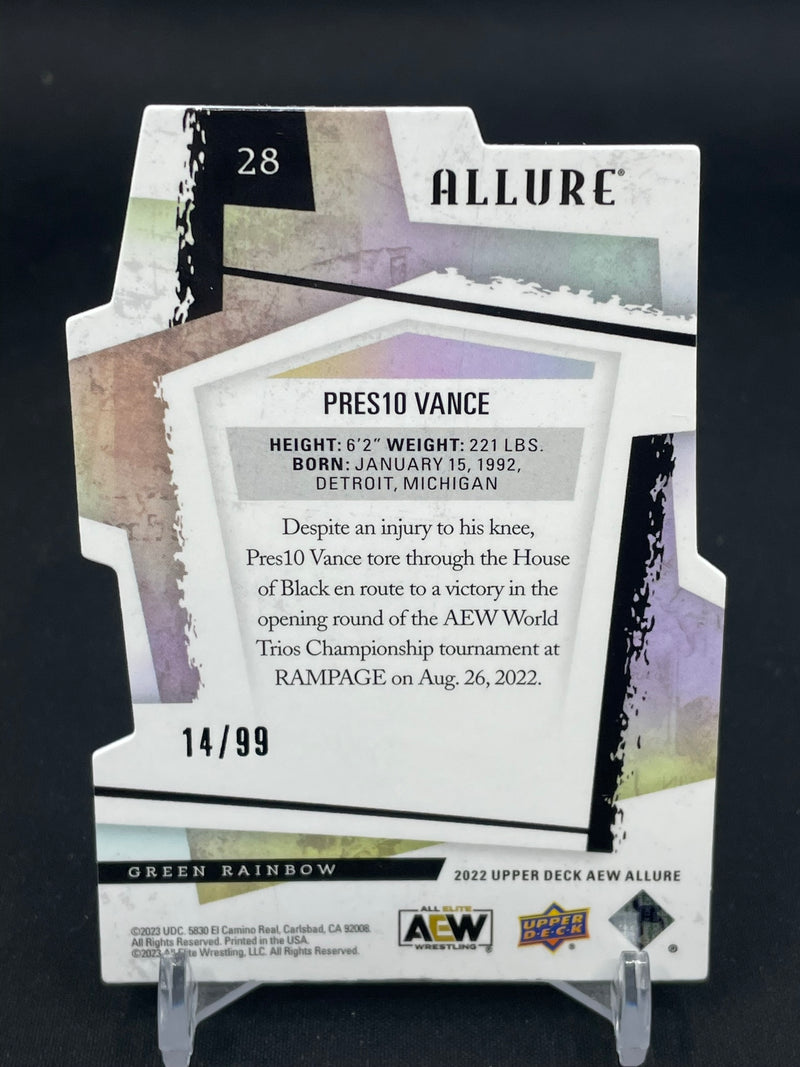 2022 UPPER DECK ALLURE - GREEN RAINBOW - P. VANCE - #28 - #'D/99