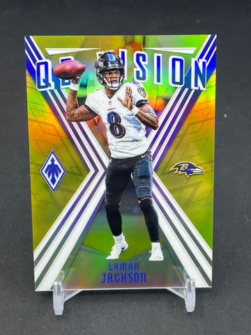 2019 PANINI PHOENIX - YELLOW - QB VISION - L. JACKSON - #24 - #'D/75