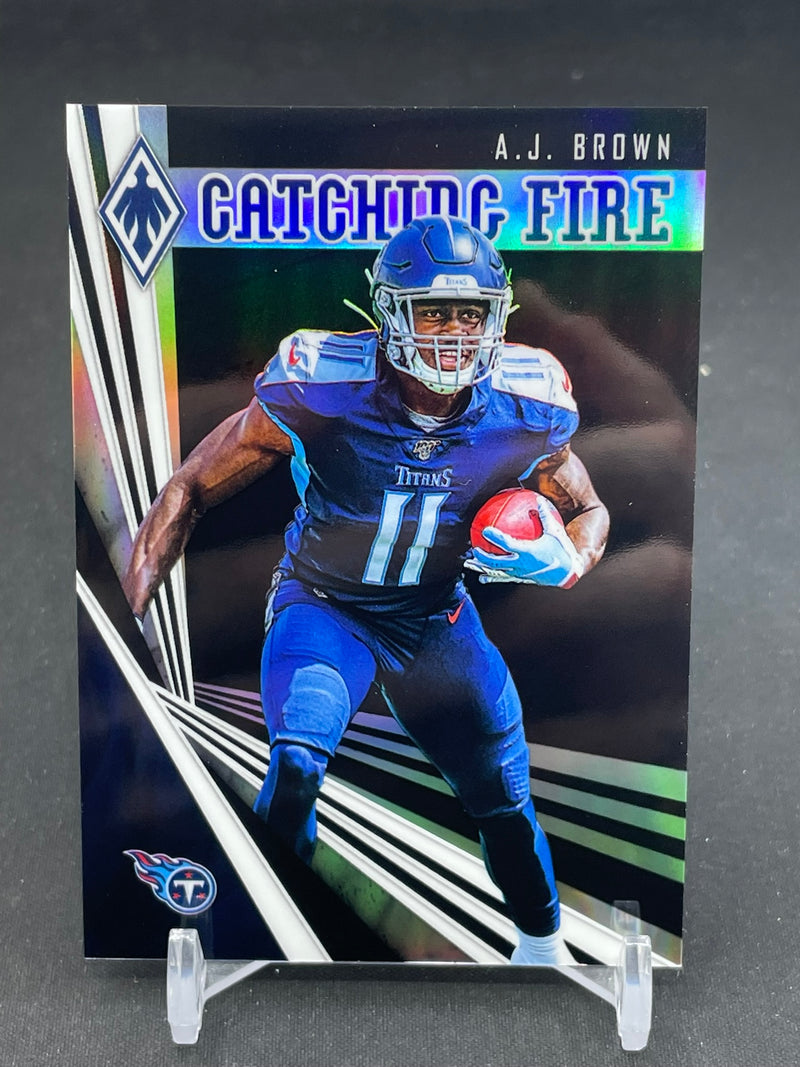 2019 PANINI PHOENIX - BLACK PRIZM - CATCHING A. BROWN - #4 - #'D/10