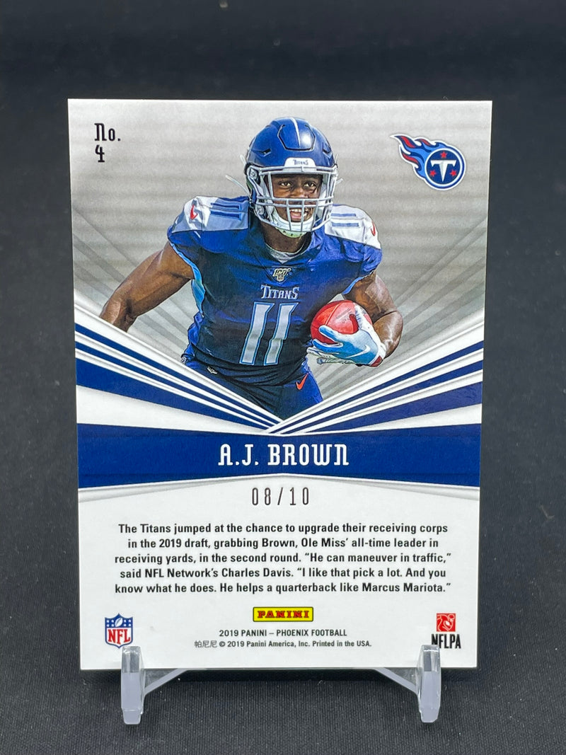 2019 PANINI PHOENIX - BLACK PRIZM - CATCHING A. BROWN - #4 - #'D/10