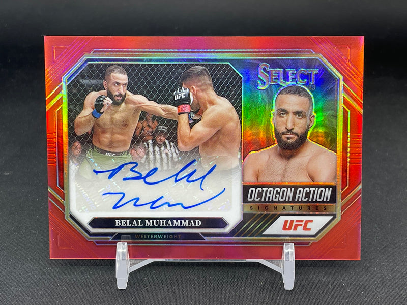 2023 PANINI SELECT - RED PRIZM - OCTAGON ACTION - B. MUHAMMAD - #OA-BMH - #'D/99 - AUTOGRAPH