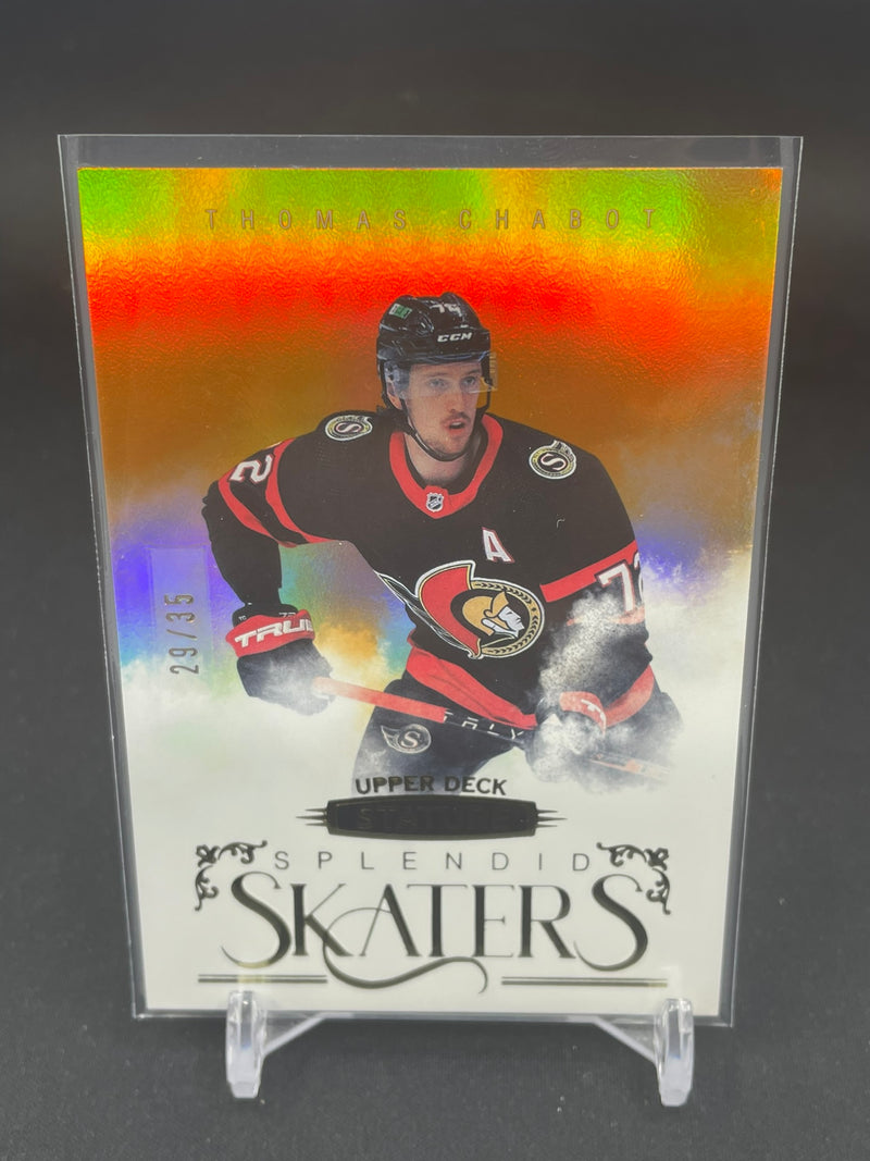 2022 UPPER DECK STATURE - ORANGE - SPLENDID SKATERS - T. CHABOT - #SS-7 - #'D/35