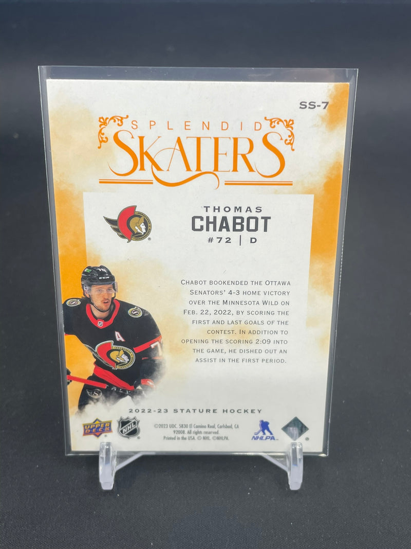 2022 UPPER DECK STATURE - ORANGE - SPLENDID SKATERS - T. CHABOT - #SS-7 - #'D/35