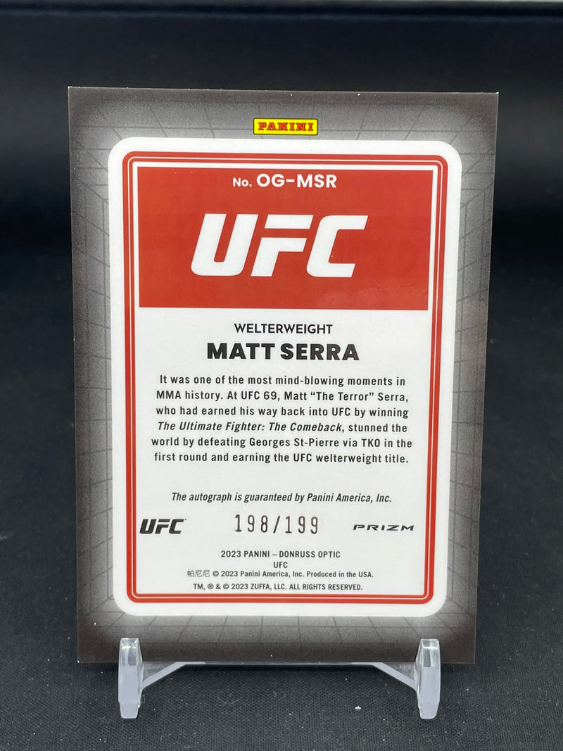 2023 PANINI DONRUSS OPTIC - RED PRIZM - OPTI-GRAPHS - M. SERRA - #OG-MSR - #'D/199 - AUTOGRAPH