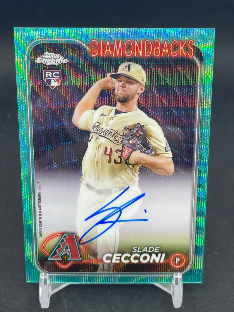 2024 TOPPS CHROME - AQUA WAVE REFRACTOR - S. CECCONI - #RA-SCE - #'D/199 - AUTOGRAPH - RC