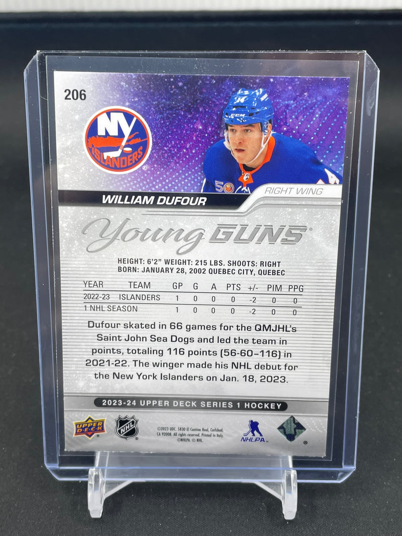 2023 UPPER DECK SERIES ONE - YOUNG GUNS - W. DUFOUR -
