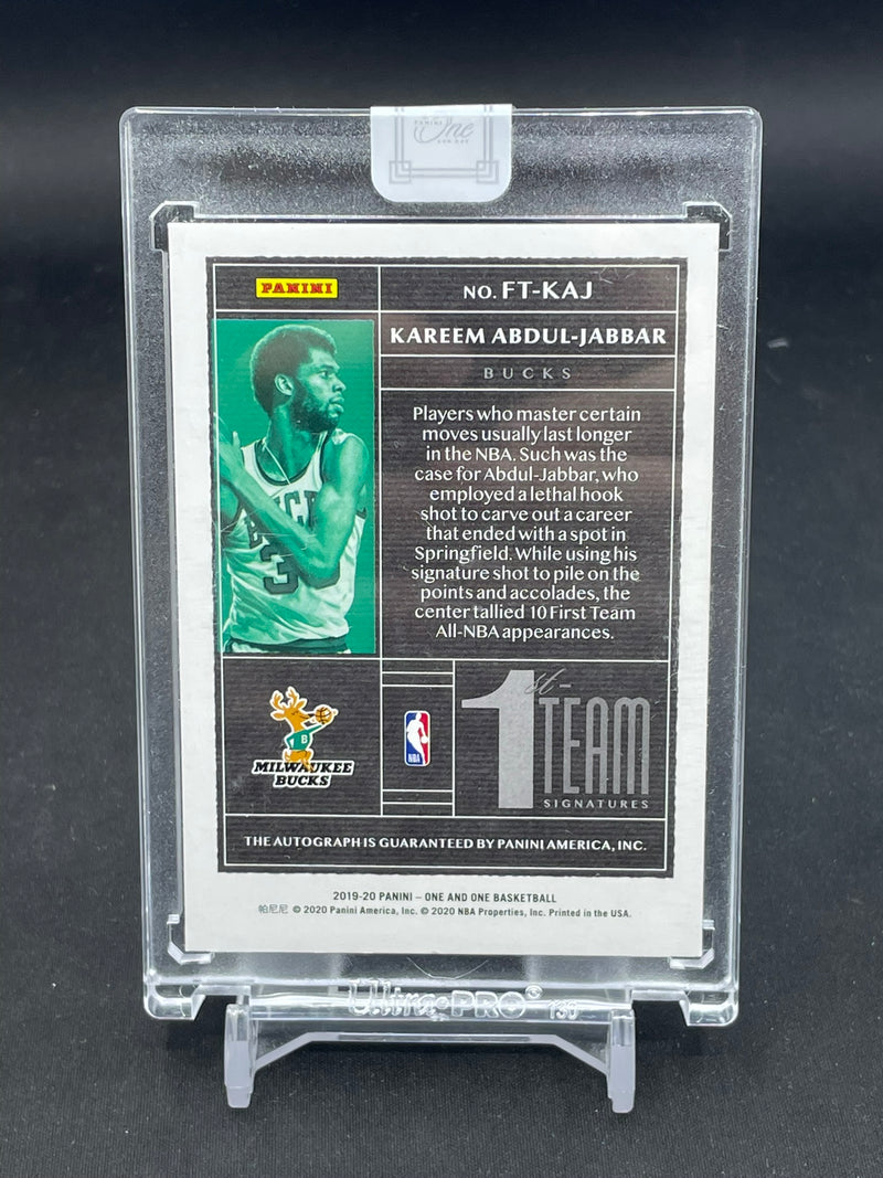 2019 PANINI ONE AND ONE - 1ST TEAM SIGNATURES - K. ABDUL-JAMAR -